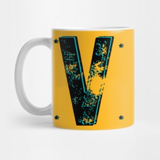 lettre V printed design Mug